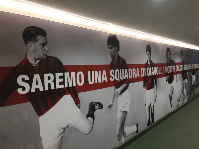 Il tunnel che porta sul campo di San Siro