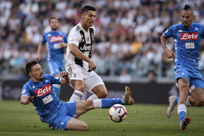 Cristiano Ronaldo in azione nel corso di Juventus Napoli (Foto OnePlusNine / Insidefoto)